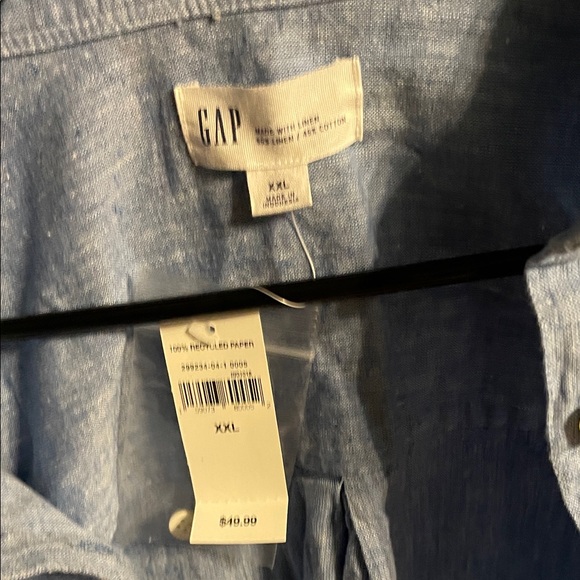 GAP Women's Sky Blue Button Tunic - Picture 2 of 5